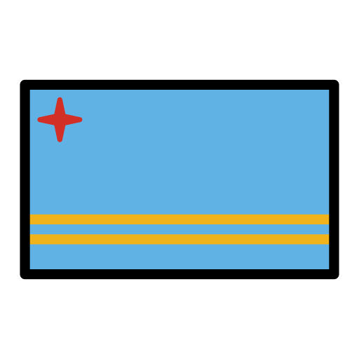 Aruba Flag on OpenMoji