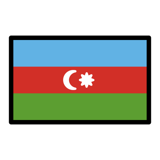 Azerbaijan Flag on OpenMoji