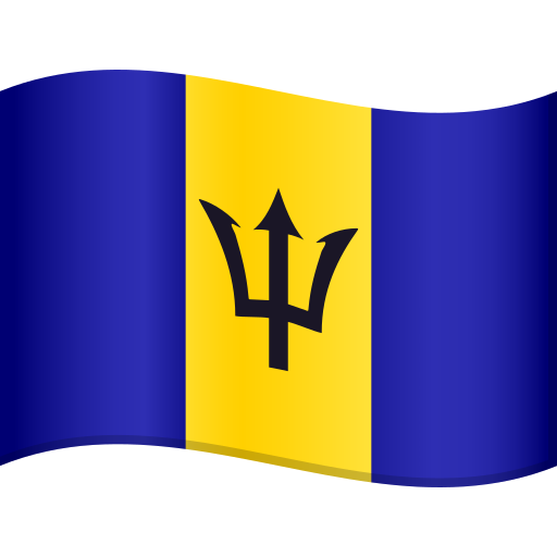 Barbados Flag on JoyPixels
