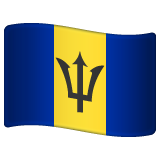 Barbados Flag on WhatsApp