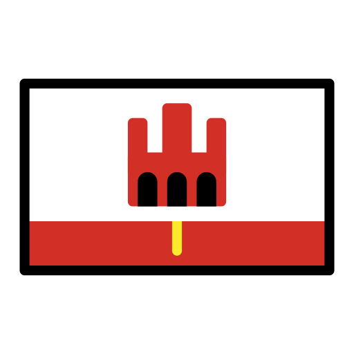 Gibraltar Flag on OpenMoji