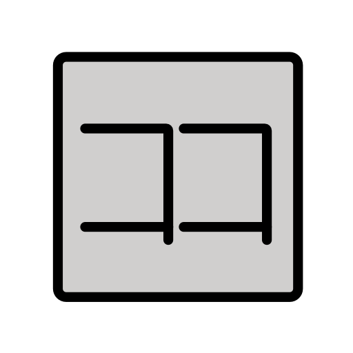 Squared Katakana Koko on OpenMoji