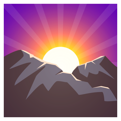 Sunrise Over Mountains on JoyPixels