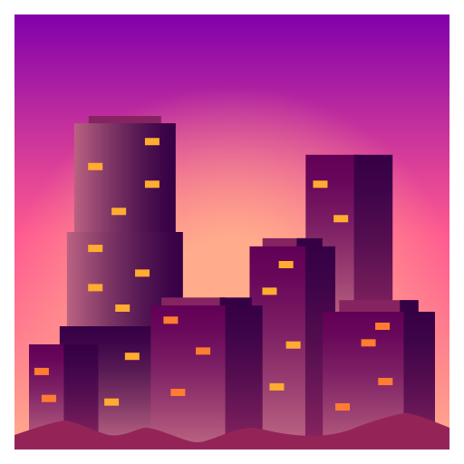 Cityscape At Dusk on JoyPixels