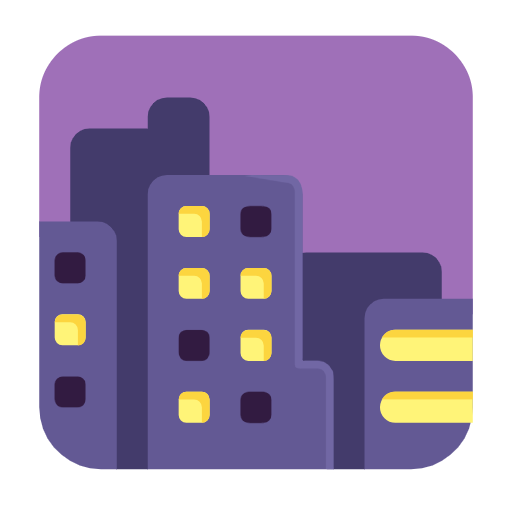 Cityscape At Dusk on Microsoft Fluent