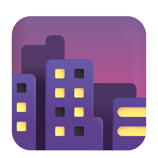 Cityscape At Dusk on Microsoft 3D