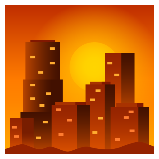 Sunset Over Buildings on JoyPixels