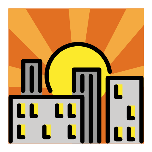 Sunset Over Buildings on OpenMoji