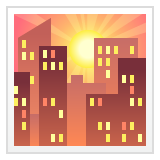 Sunset Over Buildings on WhatsApp