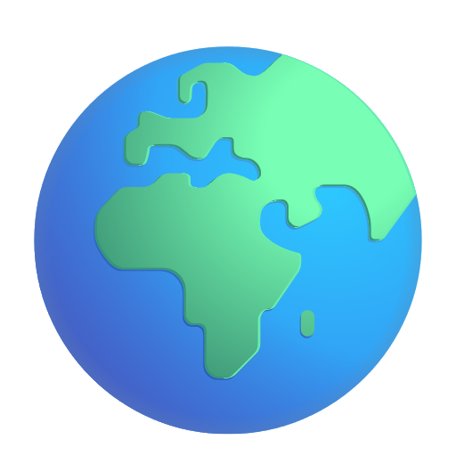 Earth Globe Europe-africa on Microsoft 3D