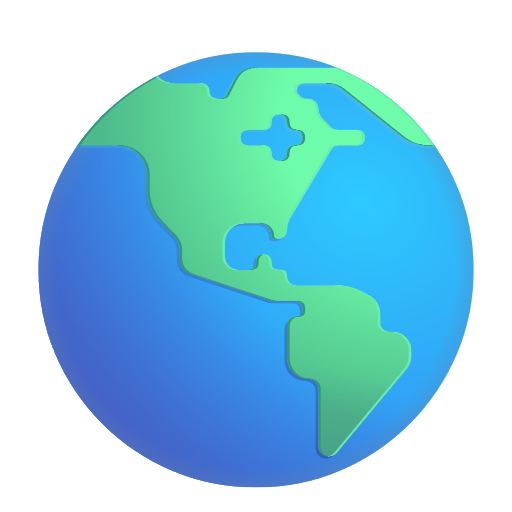 Earth Globe Americas on Microsoft 3D