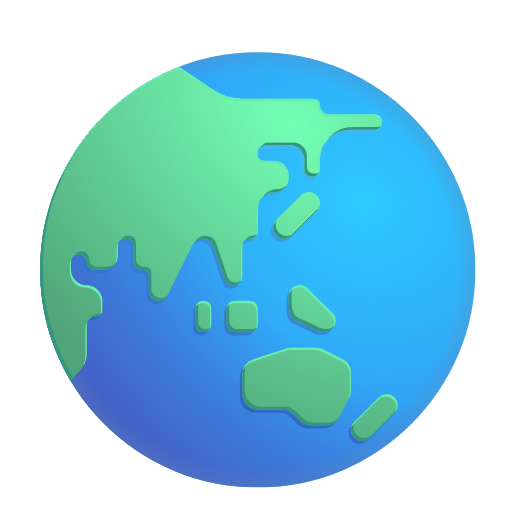 Earth Globe Asia-australia on Microsoft 3D