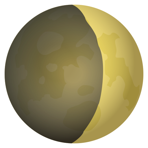 Waxing Crescent Moon Symbol on JoyPixels
