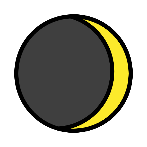 Waxing Crescent Moon Symbol on OpenMoji