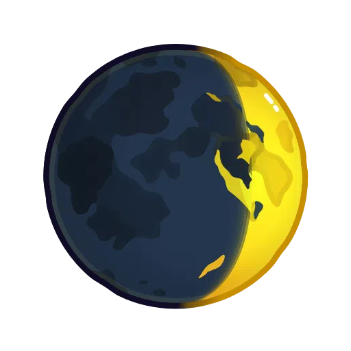 Waxing Crescent Moon Symbol on Telegram