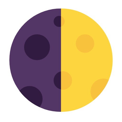 First Quarter Moon Symbol on Microsoft Fluent