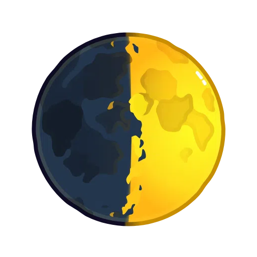 First Quarter Moon Symbol on Telegram