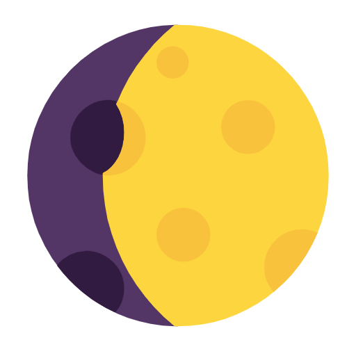 Waxing Gibbous Moon Symbol on Microsoft Fluent