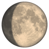 Waxing Gibbous Moon Symbol on WhatsApp