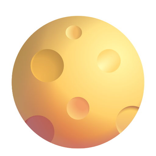 Full Moon Symbol on Microsoft 3D