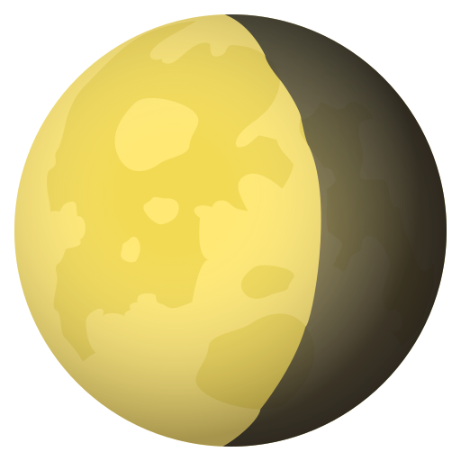 Waning Gibbous Moon Symbol on JoyPixels