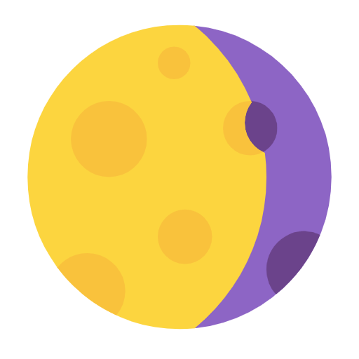 Waning Gibbous Moon Symbol on Microsoft Fluent
