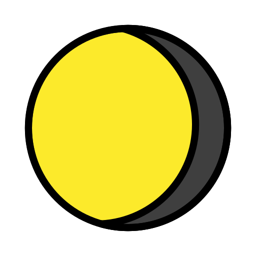Waning Gibbous Moon Symbol on OpenMoji