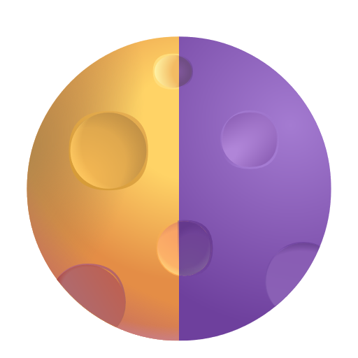 Last Quarter Moon Symbol on Microsoft 3D