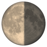 Last Quarter Moon Symbol on WhatsApp