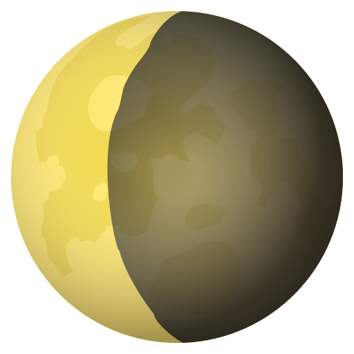 Waning Crescent Moon Symbol on JoyPixels