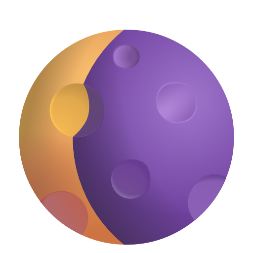 Waning Crescent Moon Symbol on Microsoft 3D