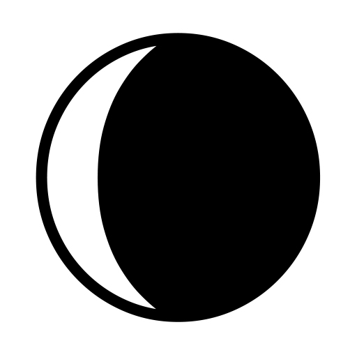 Waning Crescent Moon Symbol on Noto Emoji