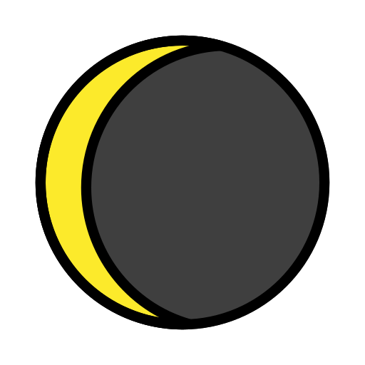 Waning Crescent Moon Symbol on OpenMoji