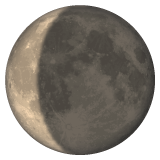 Waning Crescent Moon Symbol on WhatsApp