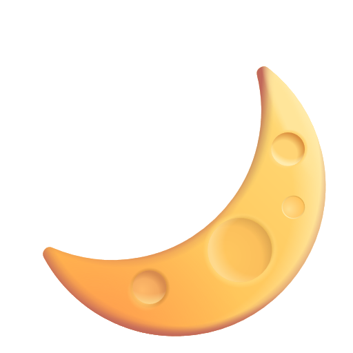 Crescent Moon on Microsoft 3D