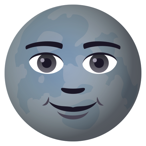 New Moon With Face on JoyPixels
