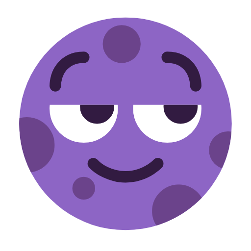 New Moon With Face on Microsoft Fluent