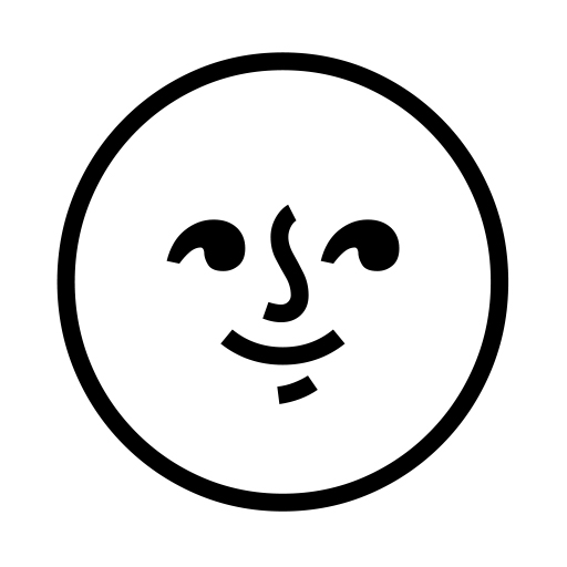New Moon With Face on Noto Emoji