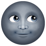 New Moon With Face on WhatsApp