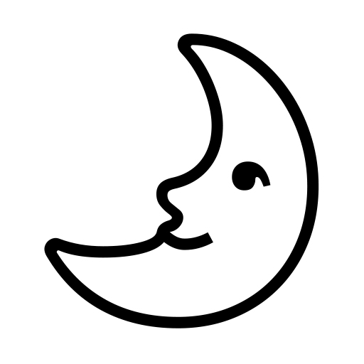 First Quarter Moon With Face on Noto Emoji