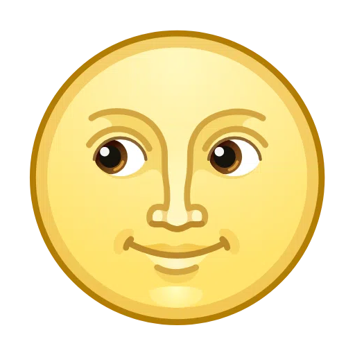 Full Moon With Face on Telegram