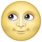 Full Moon With Face on WhatsApp