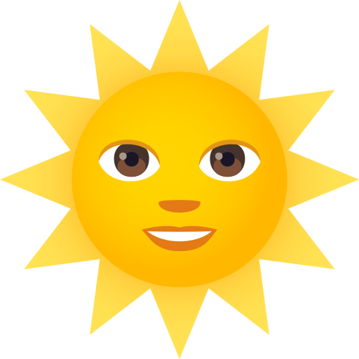 Sun With Face on JoyPixels