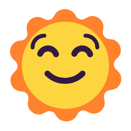 Sun With Face on Microsoft Fluent