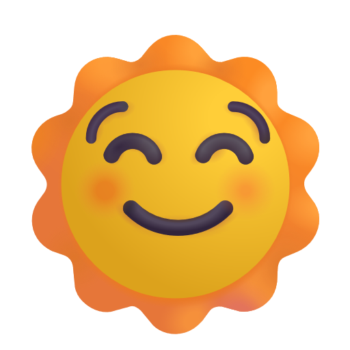 Sun With Face on Microsoft 3D