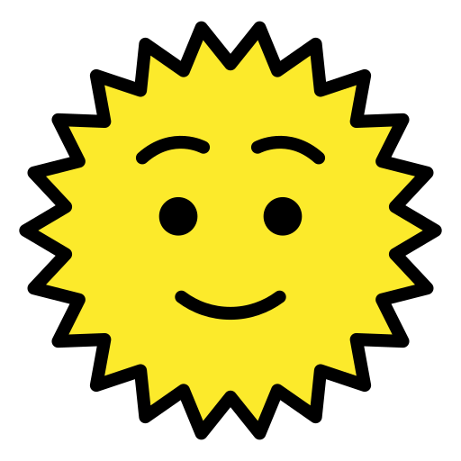 Sun With Face on OpenMoji