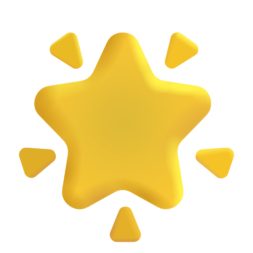 Glowing Star on Microsoft 3D
