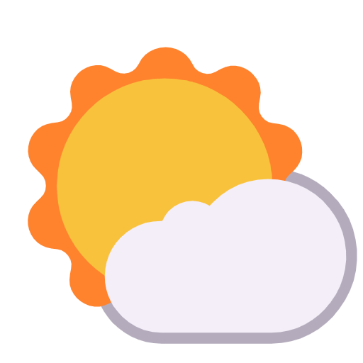 Sun Behind Small Cloud on Microsoft Fluent