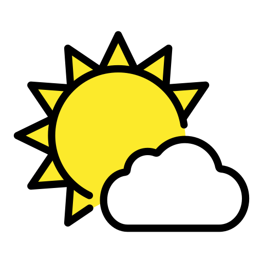 Sun Behind Small Cloud on OpenMoji