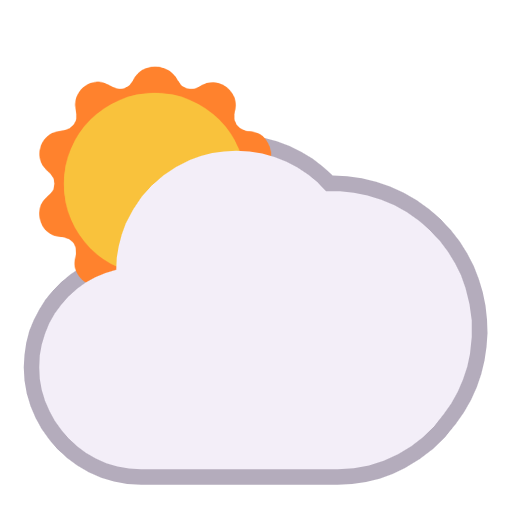 Sun Behind Large Cloud on Microsoft Fluent